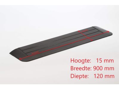 Rubber drempelhulp 1,5cm zwart (tweedehands)