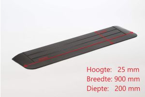 Rubber drempelhulp 2,5cm(tweedehands)